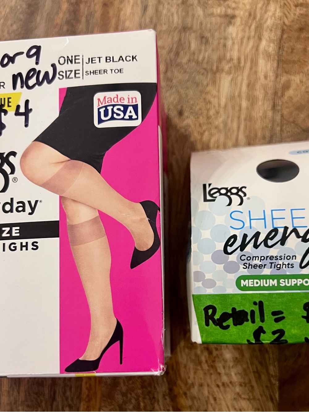 L'eggs Sheer Energy Compression Tights in Jet Black